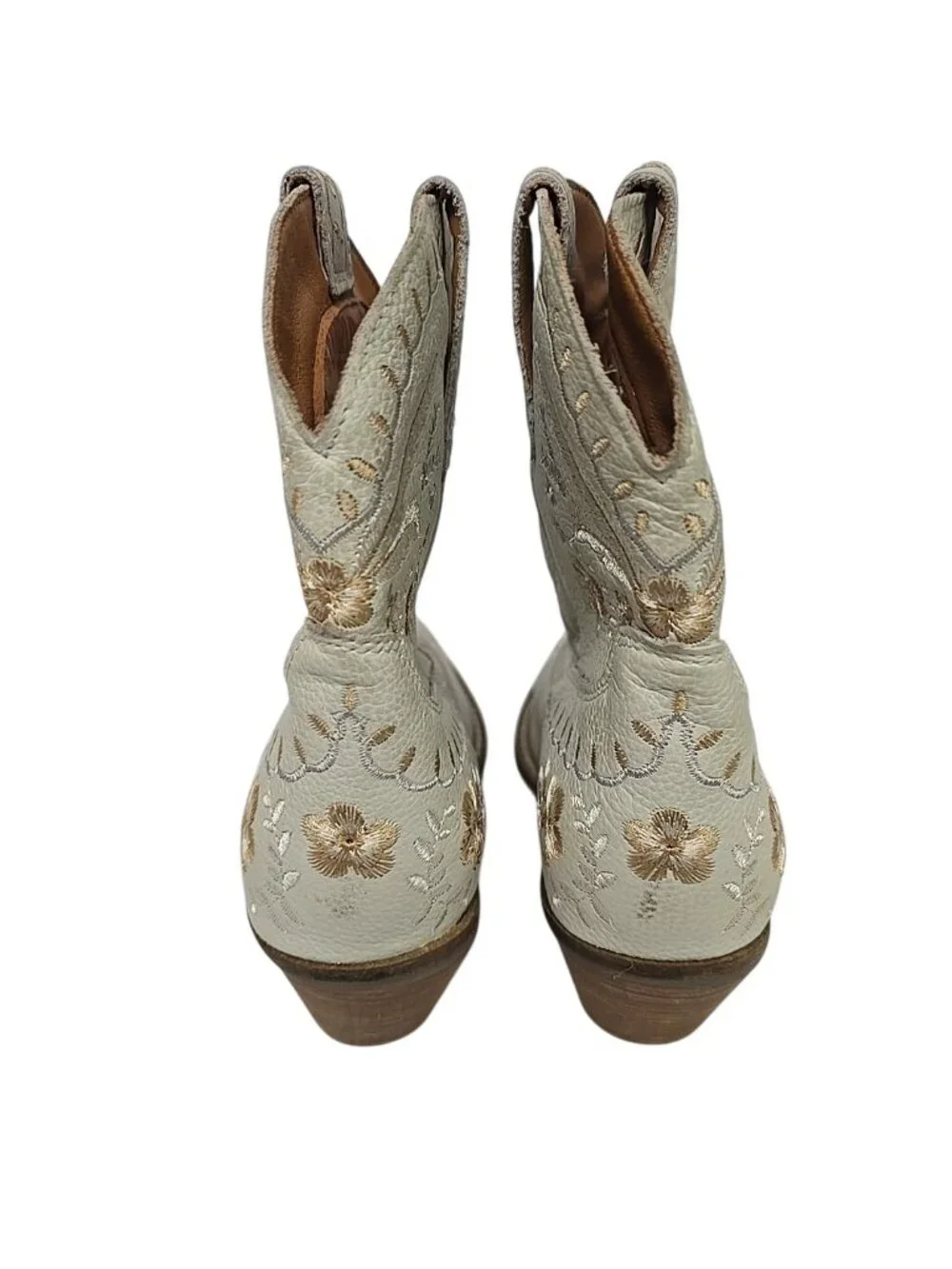 Dingo Women's Primrose Snip Toe Western Ankle Boots DI748 White-Floral Size 11M - Picture 3 of 9